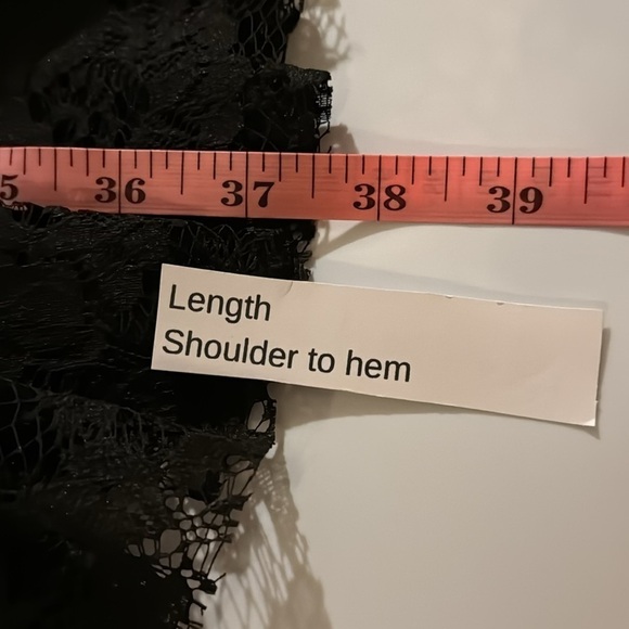 Size 6 Max and Cleo Lace black dress with ruffle detail. Fitted mini dress - Picture 10 of 12